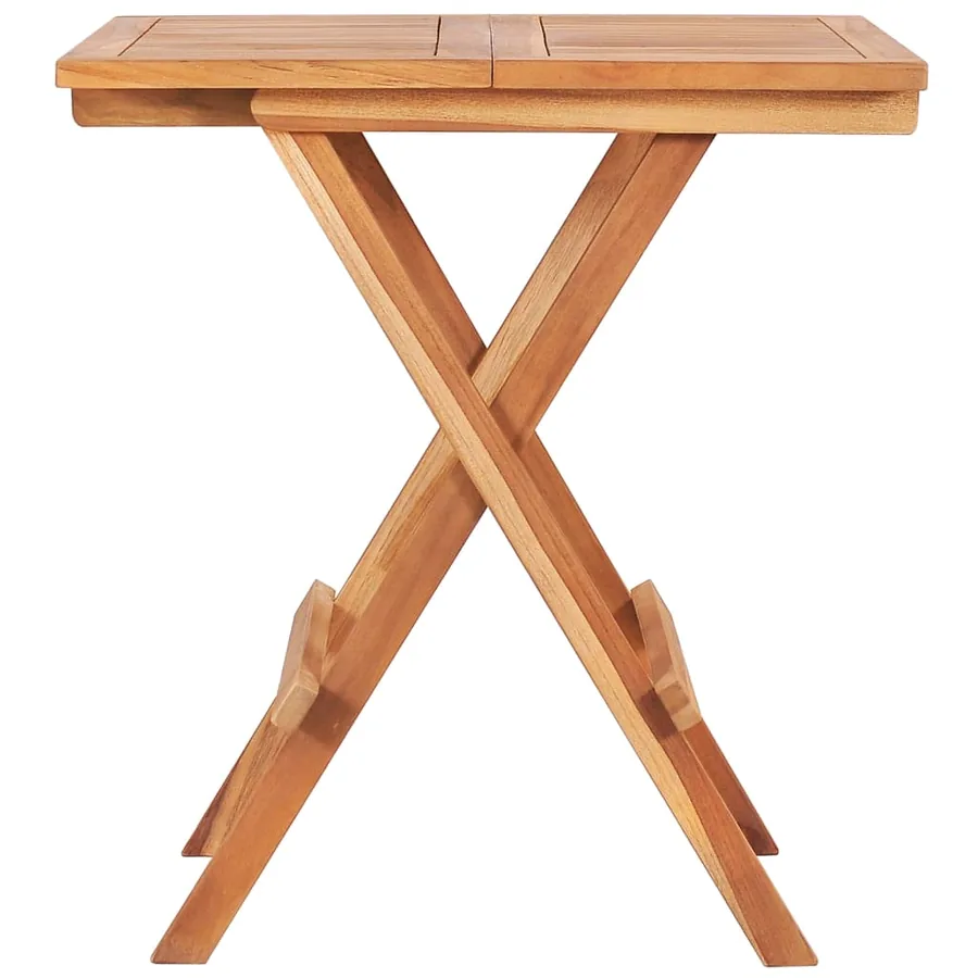 Table de bistro pliable 60x60x65 cm Bois de teck solide - 2