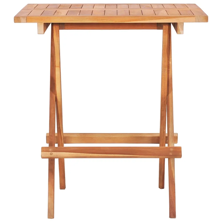 Table de bistro pliable 60x60x65 cm Bois de teck solide - 3