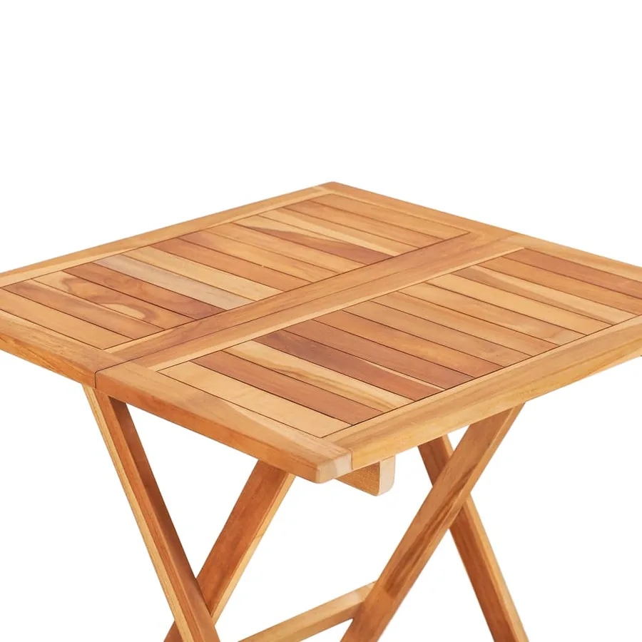 Table de bistro pliable 60x60x65 cm Bois de teck solide - 5