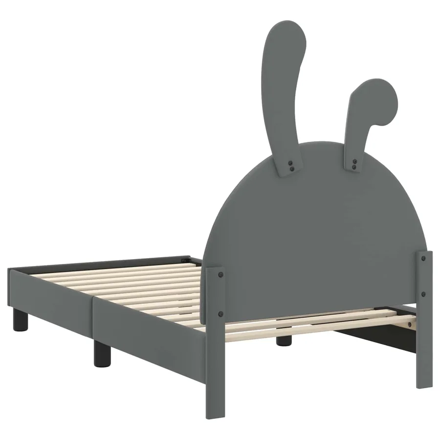 Cadre de lit pour enfants avec tête de lit Gris clair PU - 7