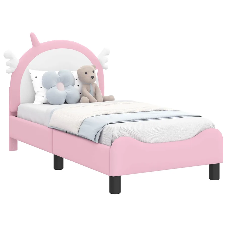Cadre de lit pour tout-petit avec tête de lit Rose 70 x 140 cm - 2