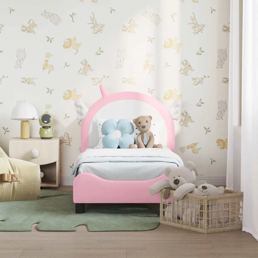 Cadre de lit pour tout-petit avec tête de lit Rose 70 x 140 cm - 3
