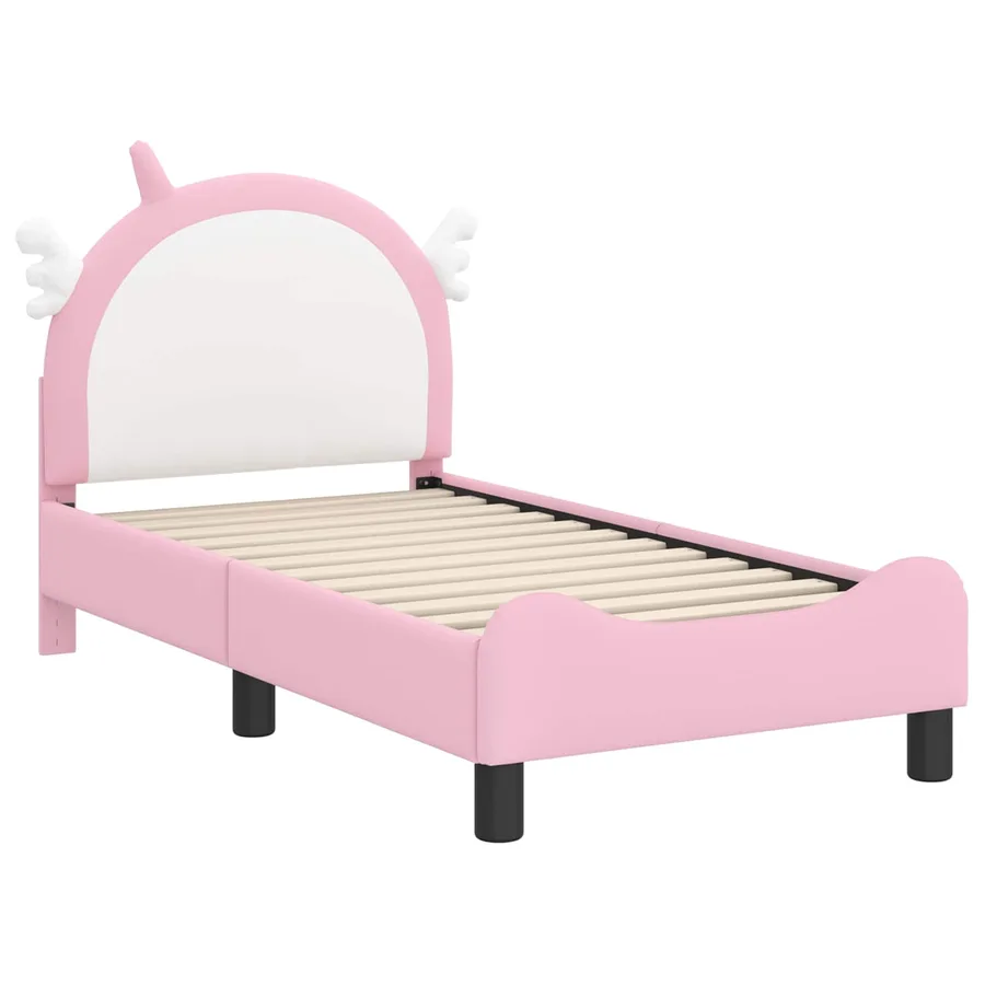 Cadre de lit pour tout-petit avec tête de lit Rose 70 x 140 cm - 4