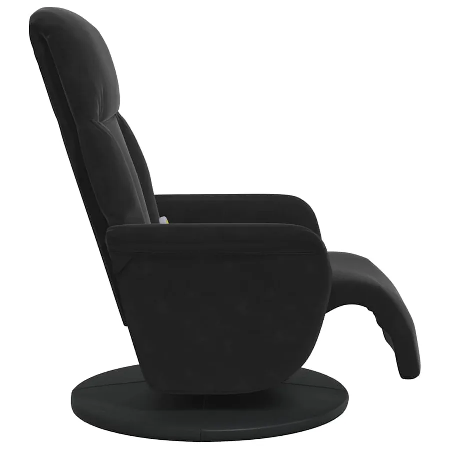 Fauteuil de massage inclinable Noir 91 x 71 x 105 cm Velours - 6
