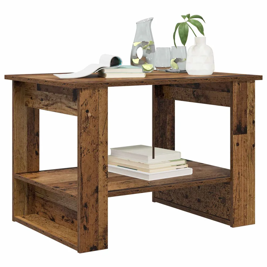 Table basse Bois ancien 72 x 50 x 50 cm Bois d'ingénierie - 3