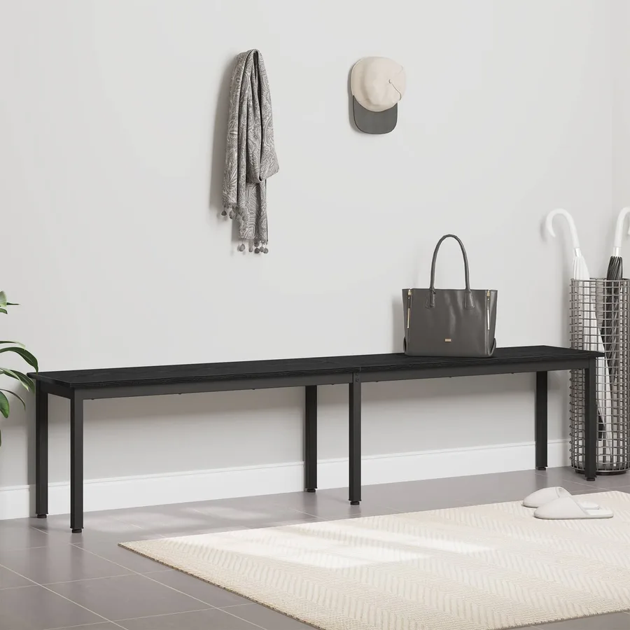 banc Chêne noir 200 x 35 x 45 cm Bois d'ingénierie - 4