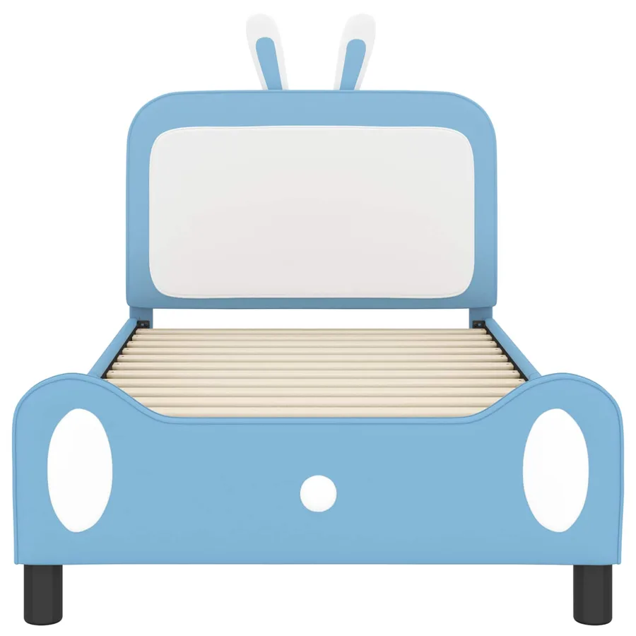 Cadre de lit pour enfants avec tête de lit Bleu 90 x 190 cm PU - 5