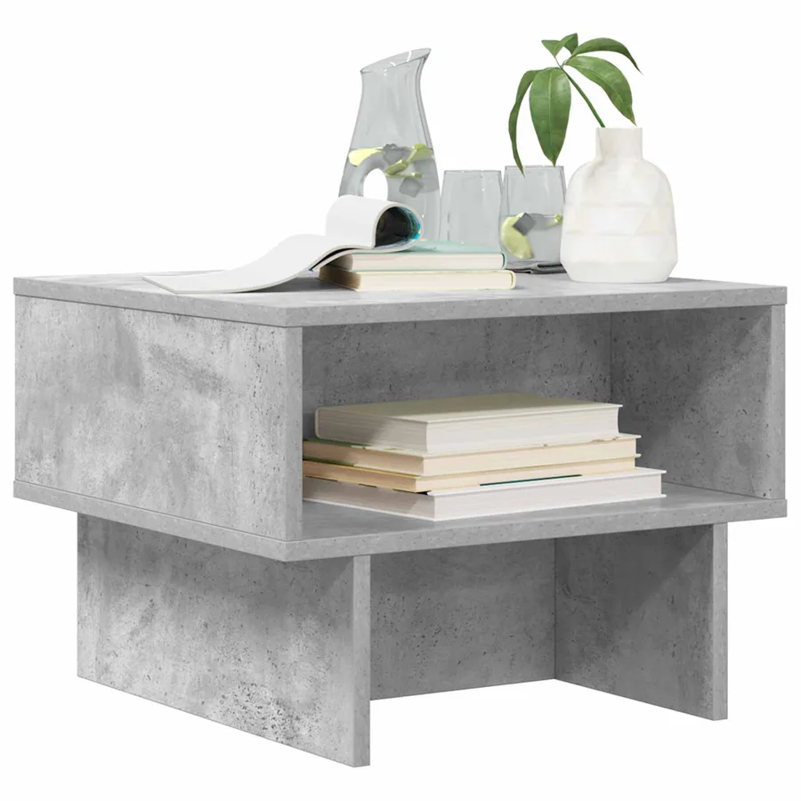 Table basse Gris béton 48 x 46 x 35 cm Bois d'ingénierie - 3