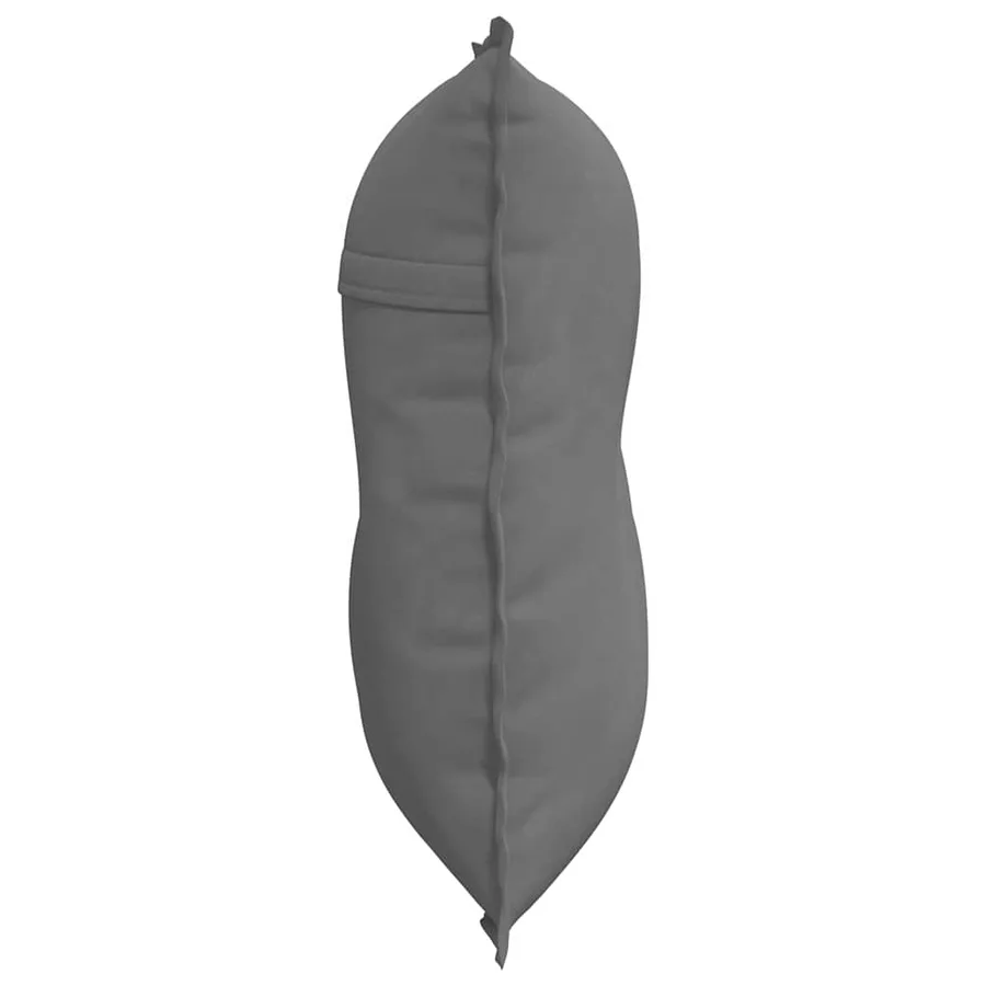 Coussin de Dos Gris foncé 80 x 50 cm Tissu en microfibre - 6