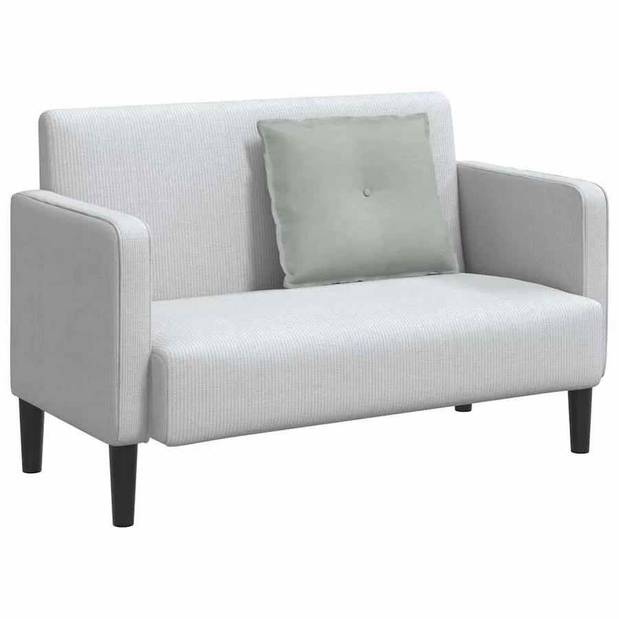 Coussin de Dos Gris clair 60 x 50 cm Tissu en velours côtelé - 3