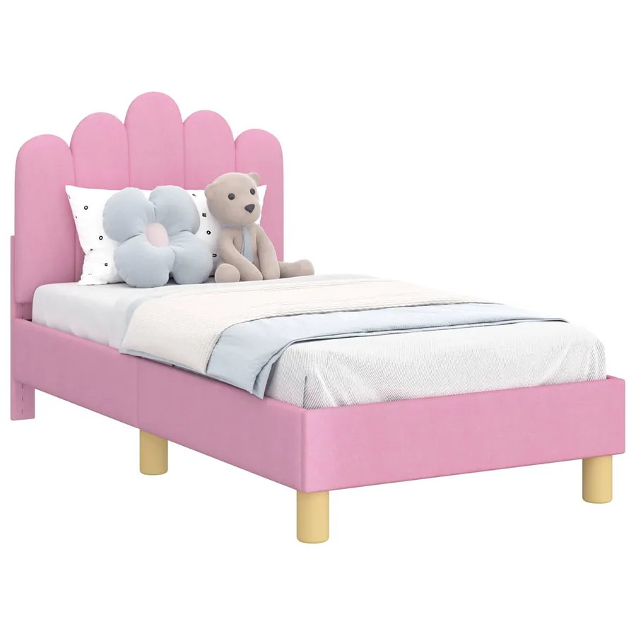 Cadre de lit pour tout-petit avec tête de lit Rose 70 x 140 cm - 2