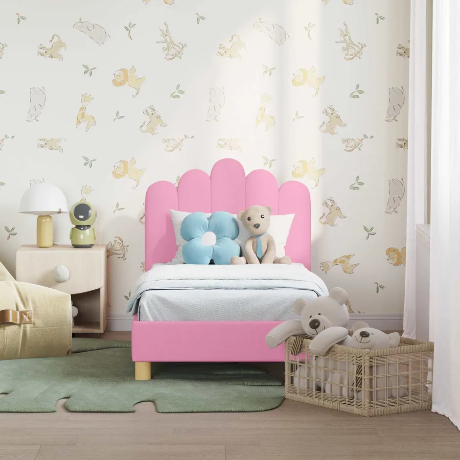 Cadre de lit pour tout-petit avec tête de lit Rose 70 x 140 cm - 3
