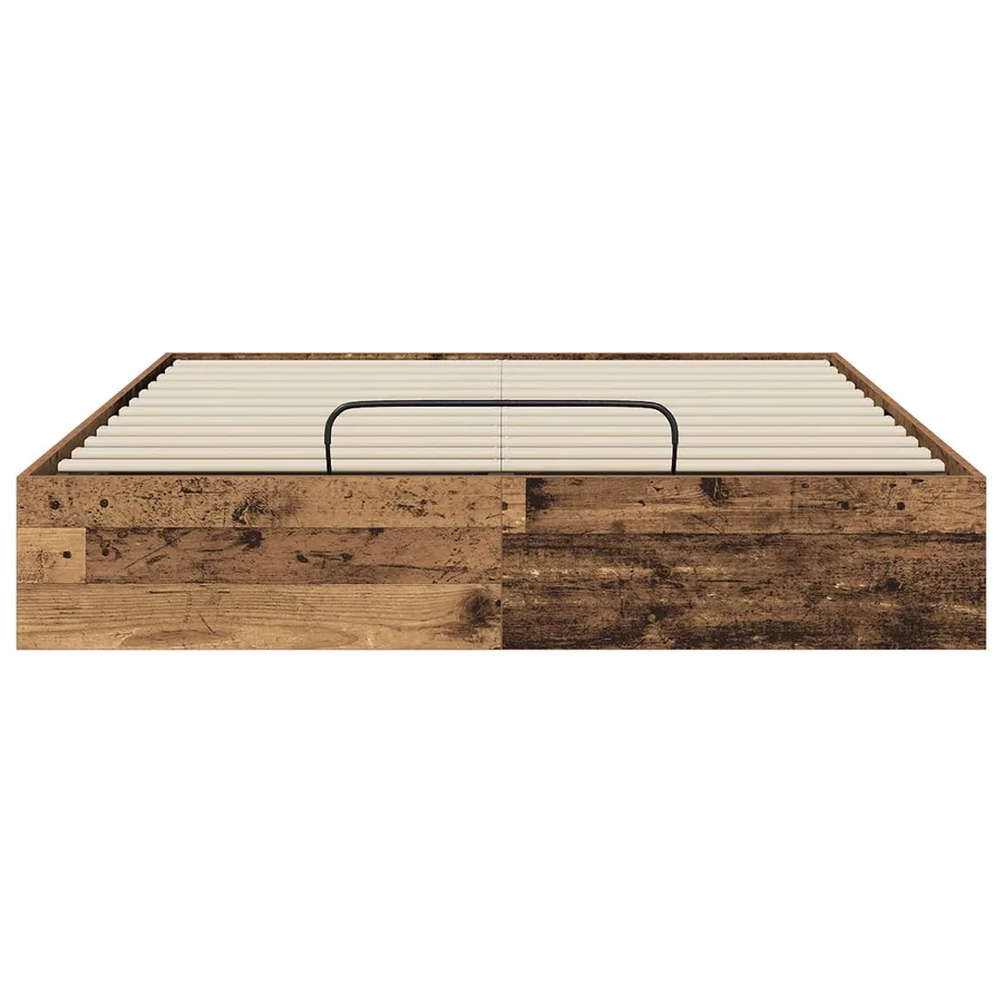 Cadre de lit ottoman Bois ancien 193 x 120 x 25 cm - 5