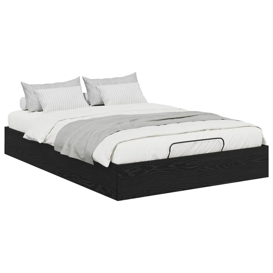 Cadre de lit ottoman avec stockage Chêne Noir 193 x 140 x 25 cm - 3
