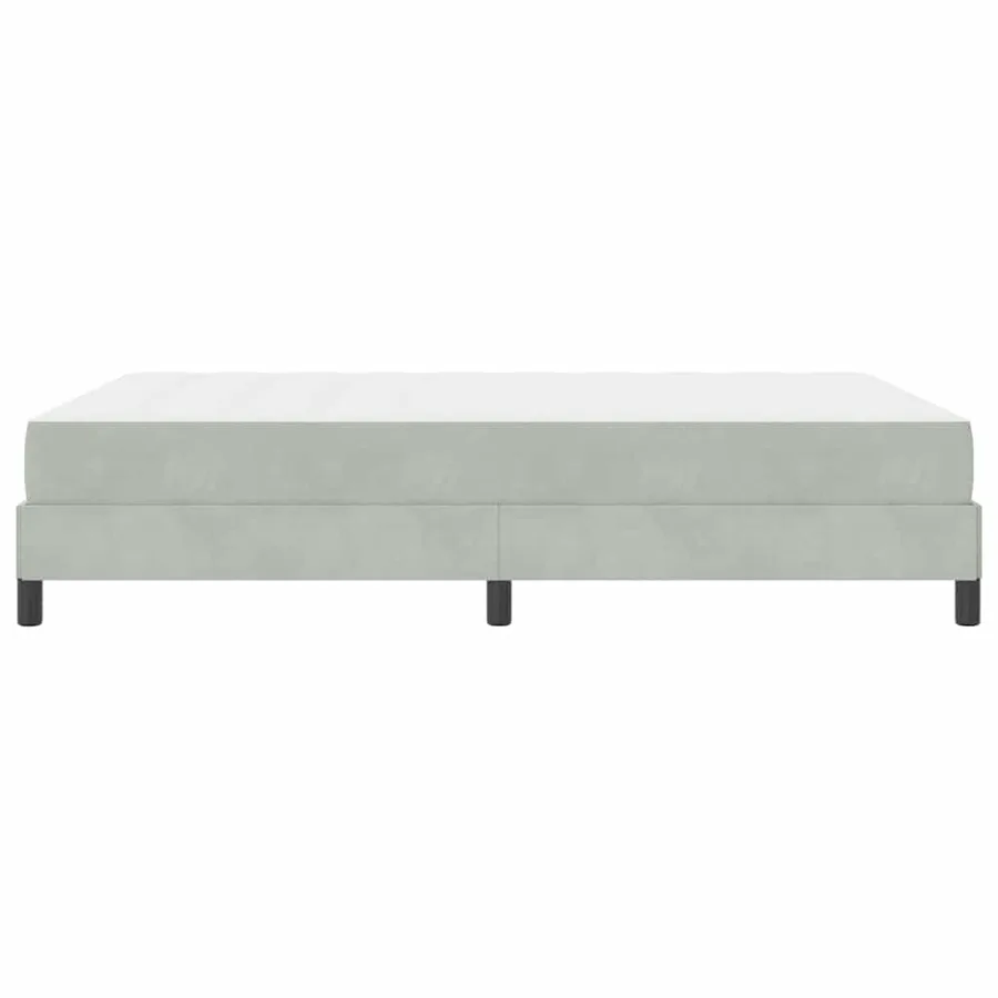 Lit à ressorts avec matelas Gris clair 160 x 210 cm tissu - 6