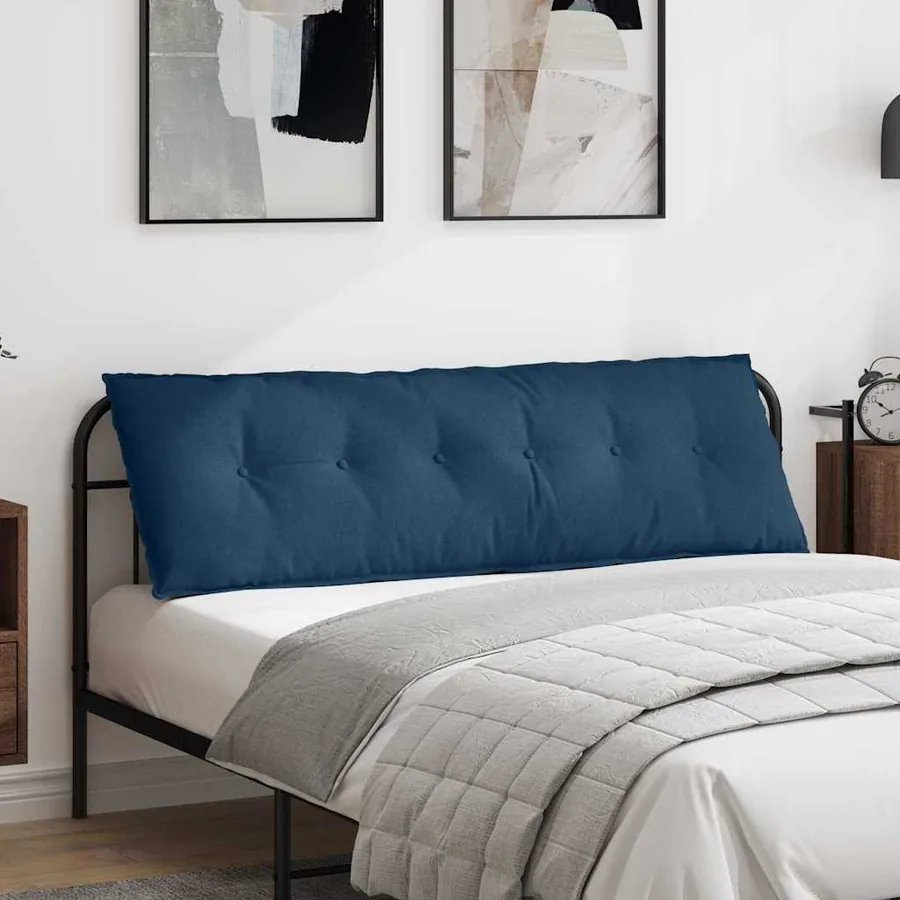 Coussin de Dos Bleu 160 x 19 x 50 cm tissu