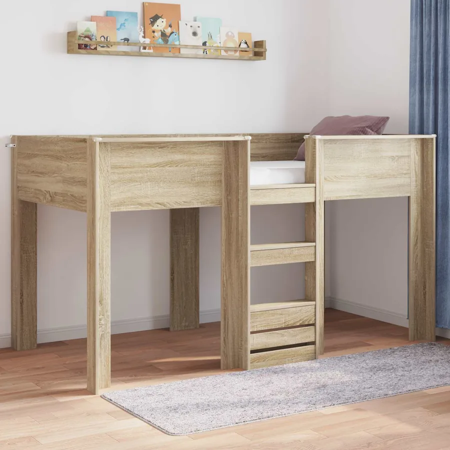 Lit Superposé pour Enfants Chêne Sonoma 90 x 200 cm