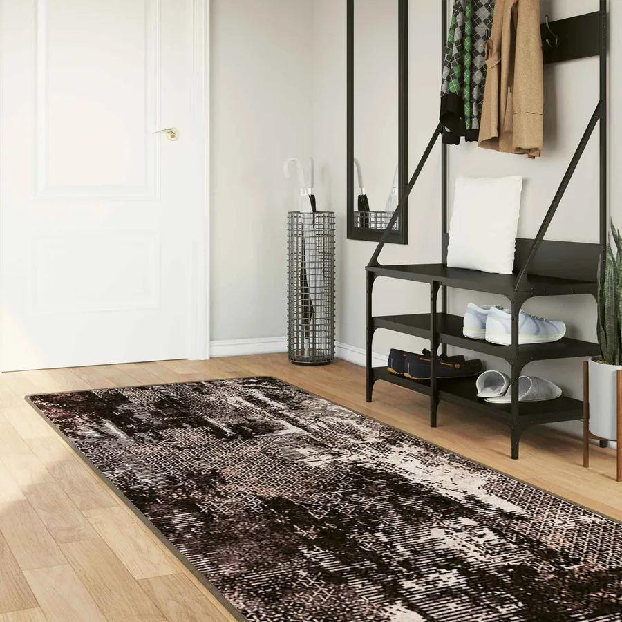Coureur de Tapis MARSA Noir 100 x 250 cm Polyester et PVC