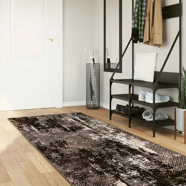 Coureur de Tapis MARSA Noir 100 x 250 cm Polyester et PVC