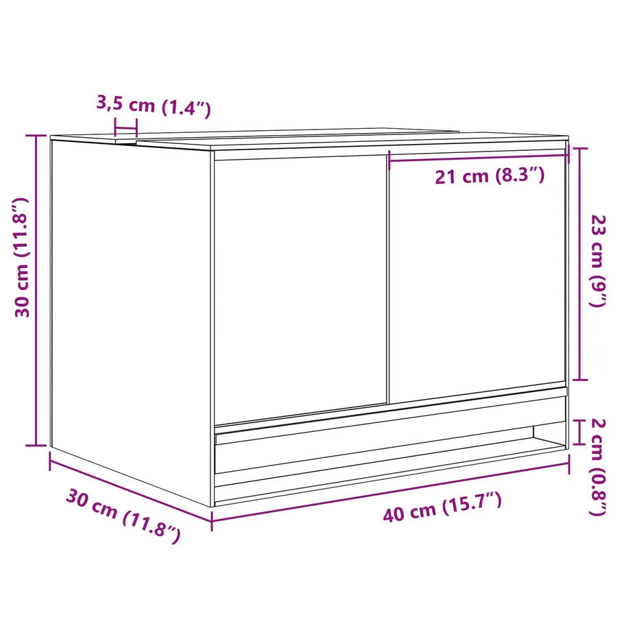Terrarium avec stockage Transparent 40 x 30 x 30 cm Verre - 12