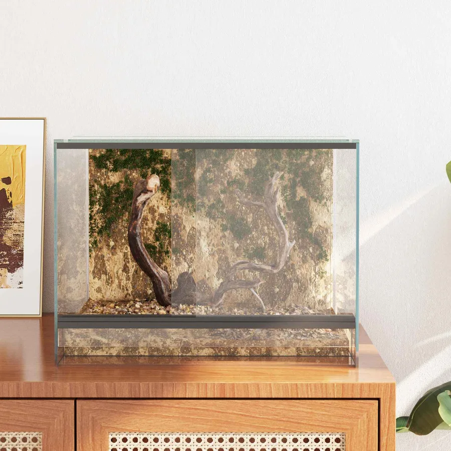 Terrarium avec stockage Transparent 40 x 30 x 30 cm Verre - 4