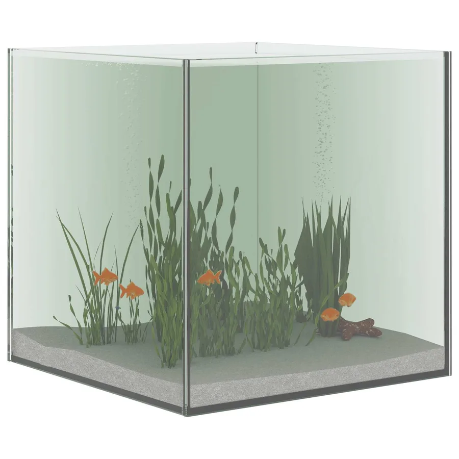 Aquarium avec stockage Transparent 30 x 30 x 30 cm Verre - 3