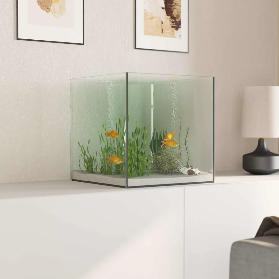 Aquarium avec stockage Transparent 30 x 30 x 30 cm Verre - 4