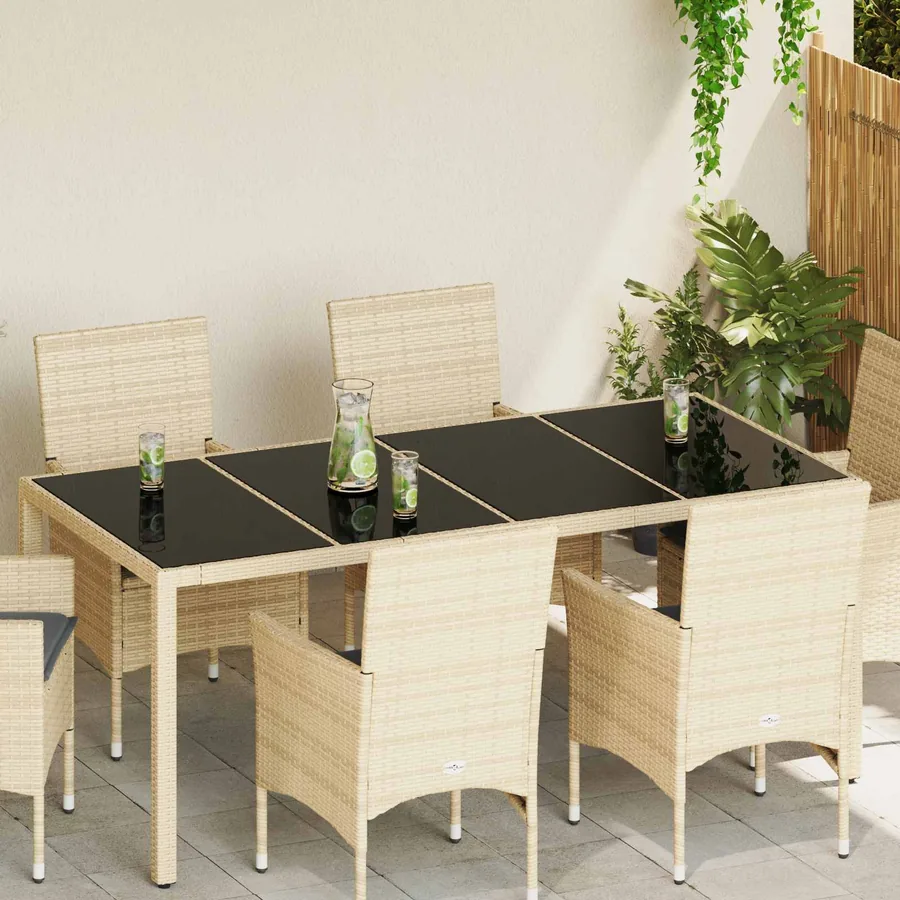Plateau de table 4 pcs Noir Verre