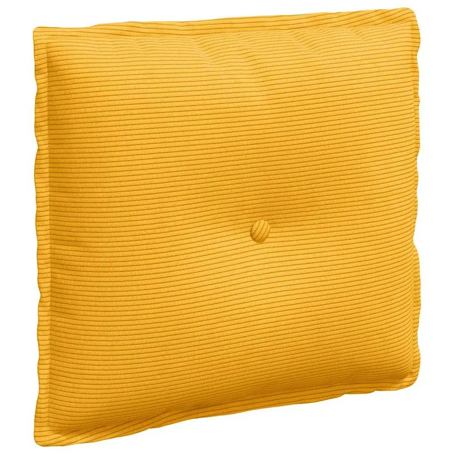 Coussin de Dos Jaune clair 50 x 45 cm Tissu en velours côtelé - 2