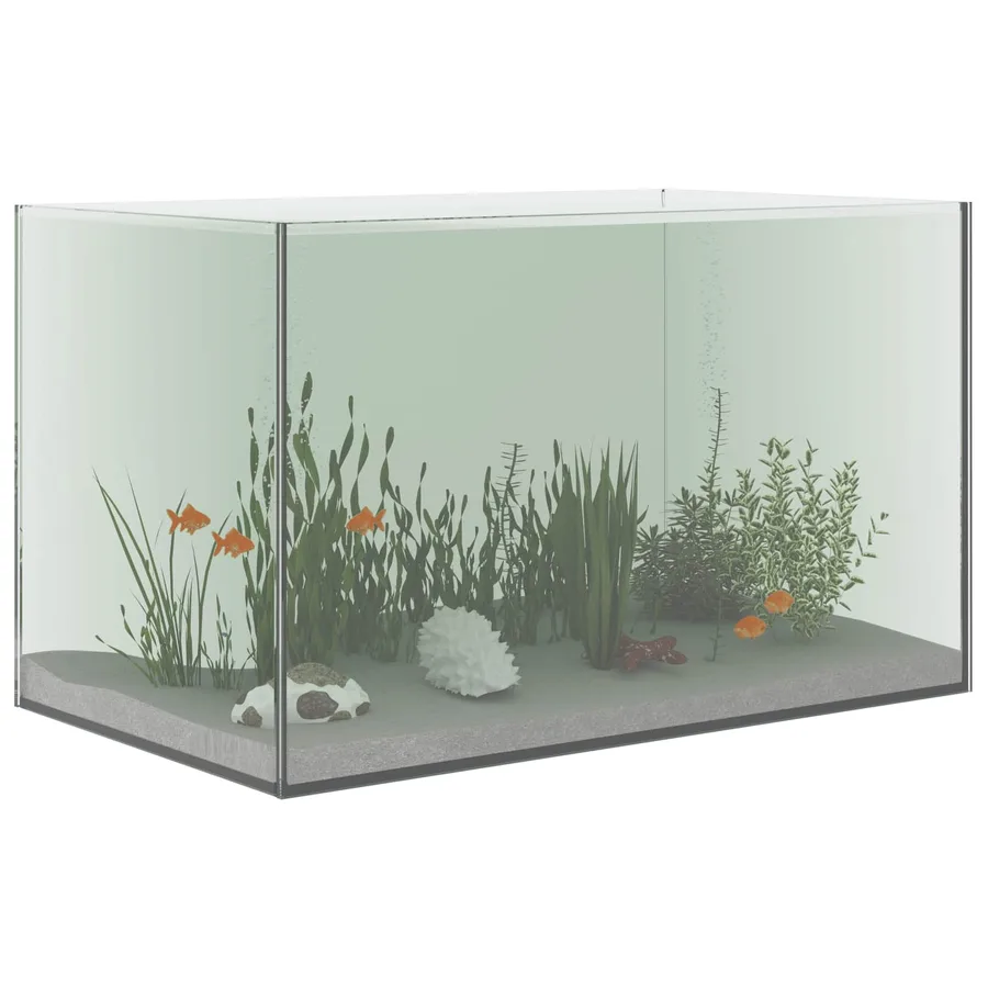 Aquarium avec stockage Transparent 50 x 30 x 30 cm Verre - 3