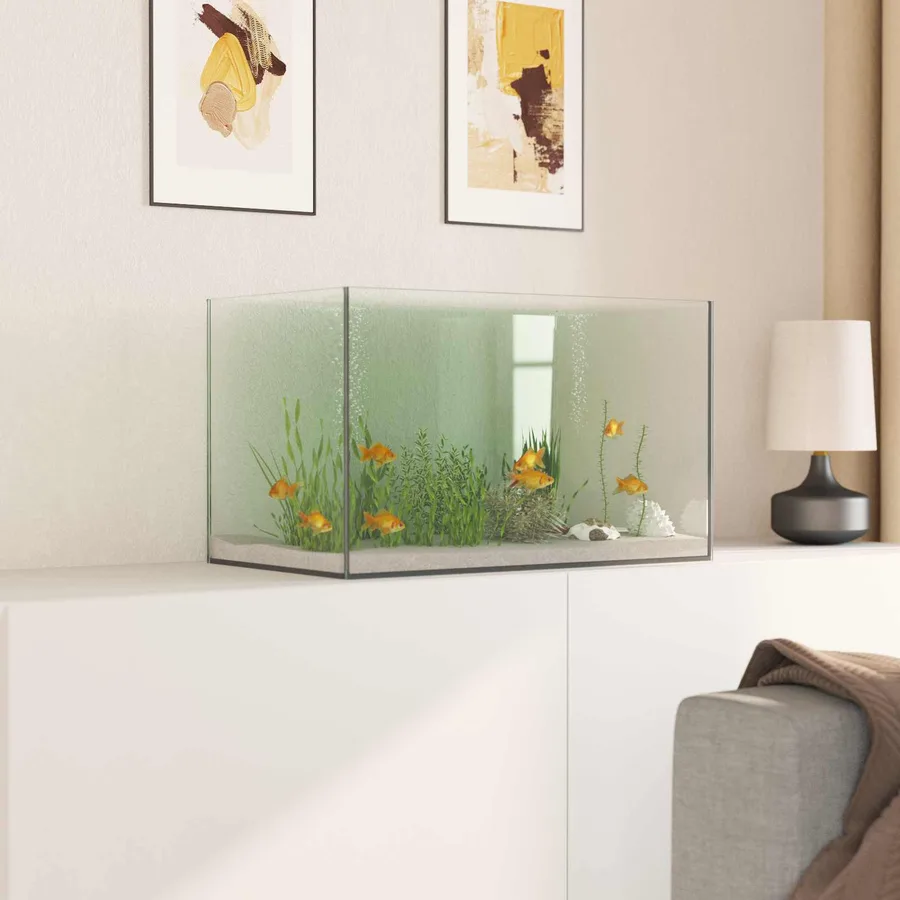 Aquarium avec stockage Transparent 50 x 30 x 30 cm Verre - 4