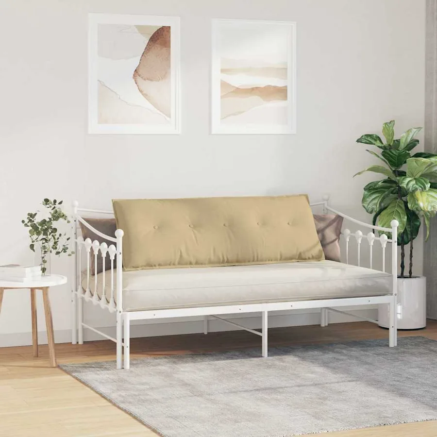 Coussin de Dos Vert gris 140 x 50 cm Tissu en velours côtelé - 4