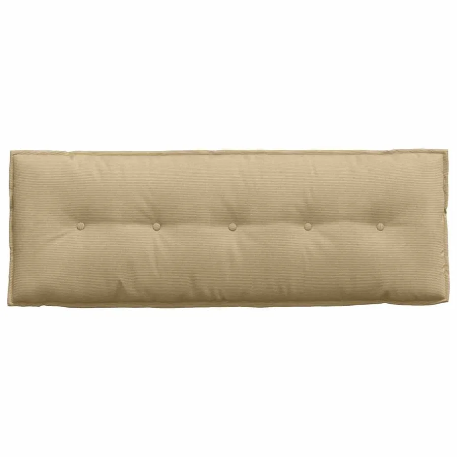 Coussin de Dos Vert gris 140 x 50 cm Tissu en velours côtelé - 6