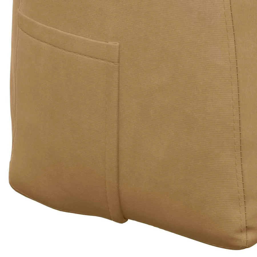 Coussin de Dos Marron 120 x 24 x 50 cm Velours - 9