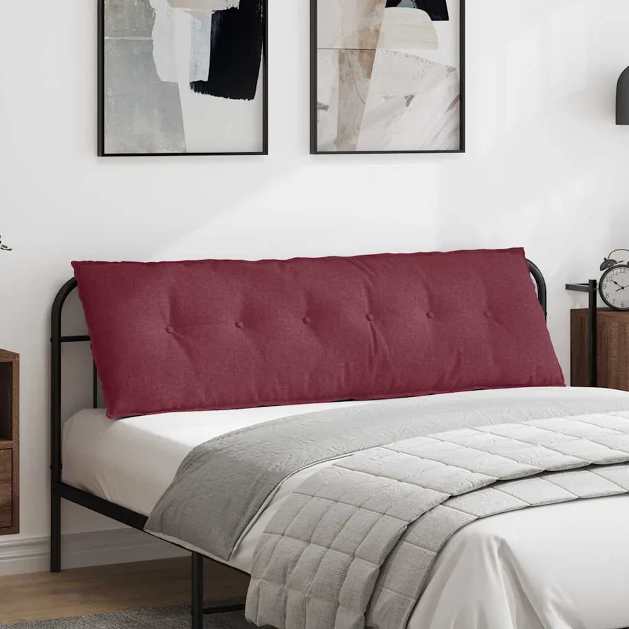 Coussin de Dos Bordeaux 160 x 19 x 50 cm tissu