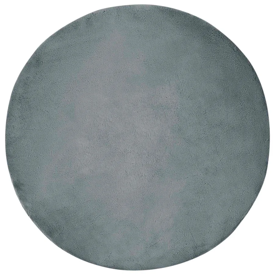 Tapis antidérapant en fausse de lapin OLITE Anthracite Ø 100 cm - 2