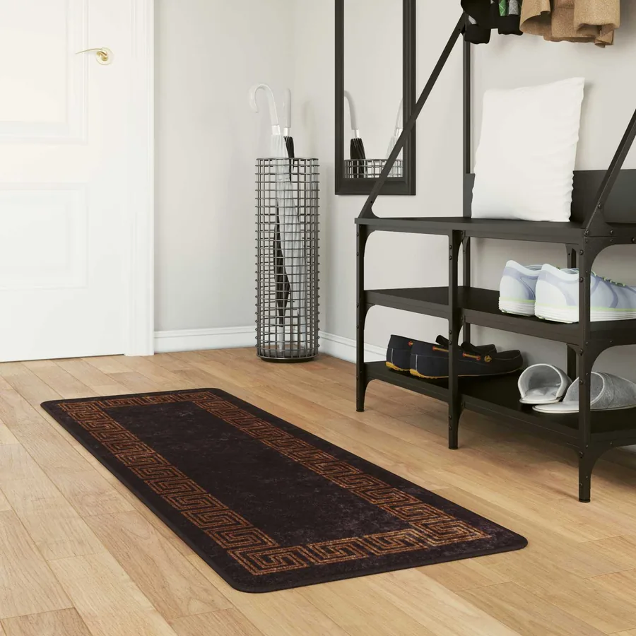 Coureur de Tapis MARSA Noir 50 x 100 cm Polyester et PVC
