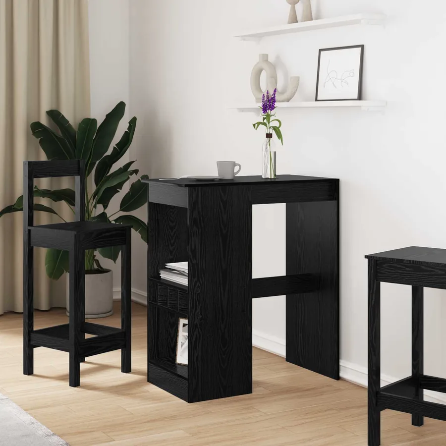 Table de bar Chêne noir 90 x 47.5 x 103.5 cm Bois d'ingénierie