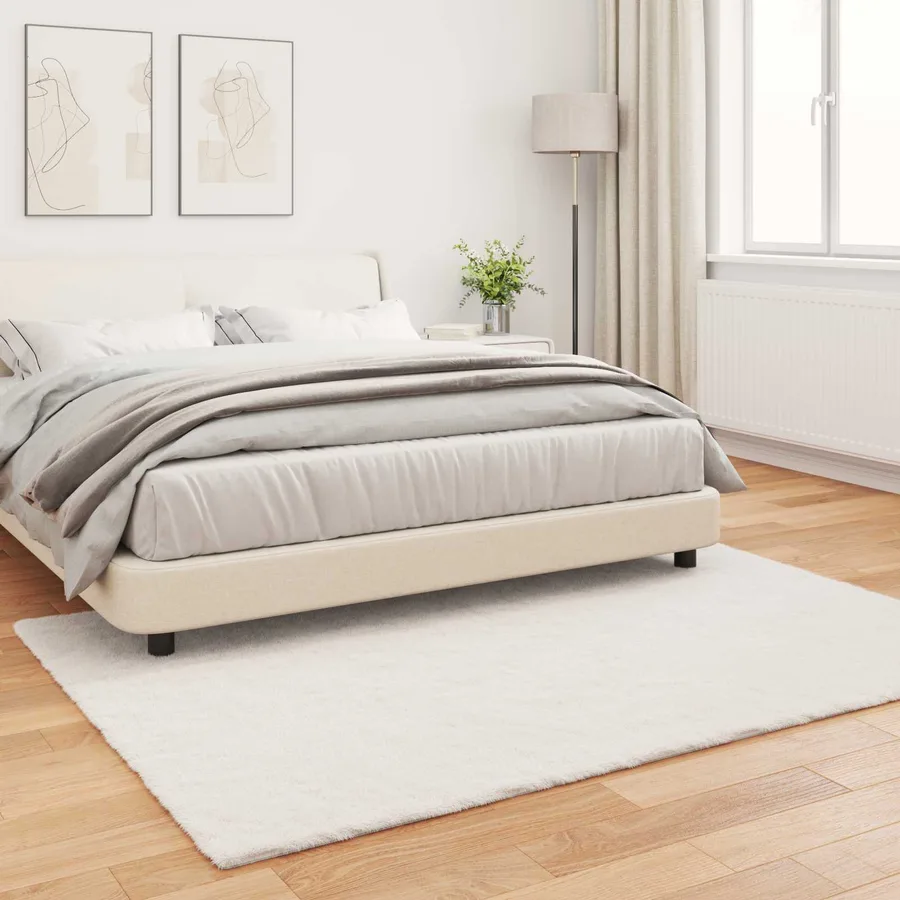 Tapis antidérapant en fausse de lapin OLITE Crème 160 x 230 cm - 4