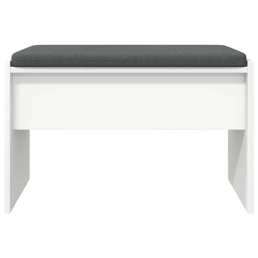 Banc d'entrée avec coussin Blanc 63 x 38 x 40 cm - 5