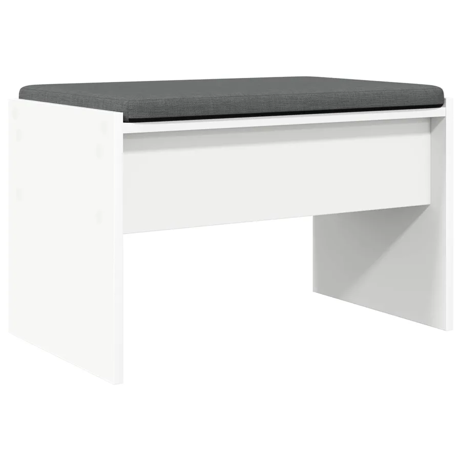 Banc d'entrée avec coussin Blanc 63 x 38 x 40 cm - 7