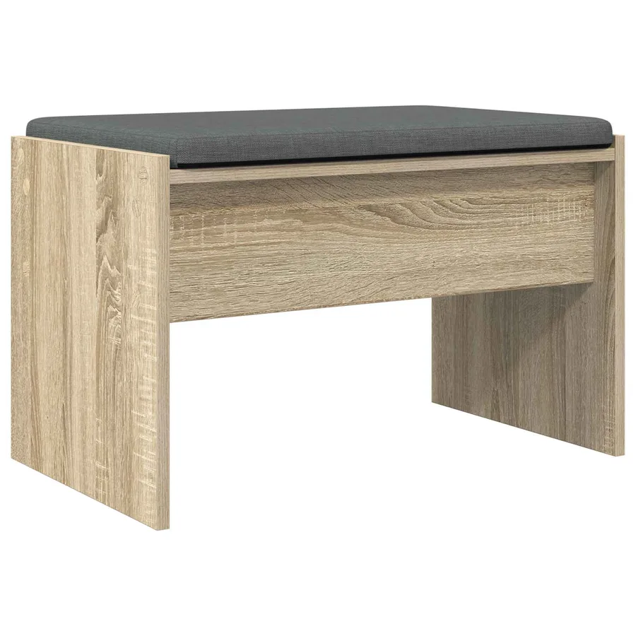 Banc d'entrée avec coussin Chêne Sonoma 63 x 38 x 40 cm - 7