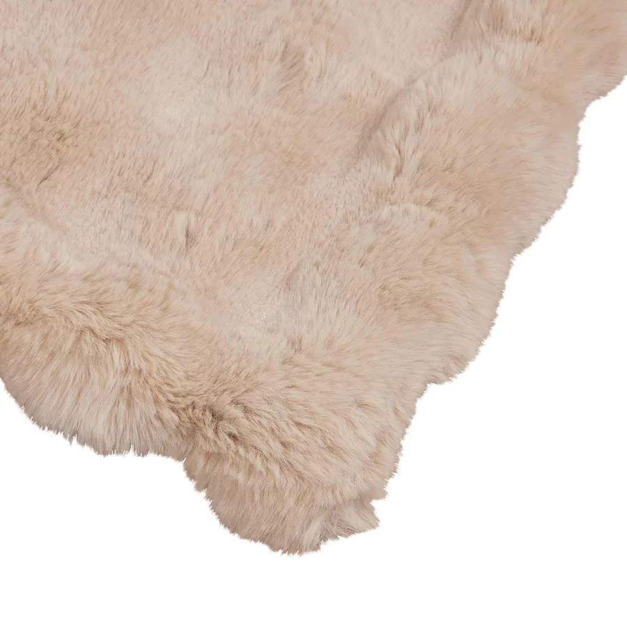 Couverture antidérapante en fausse de lapin Olite Beige - 6