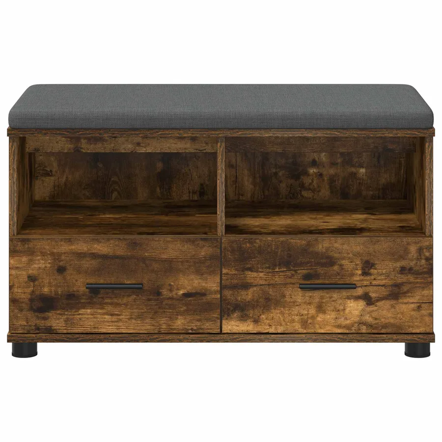 Banc d'entrée avec coussin Chêne Fumé 80 x 38 x 46 cm - 6