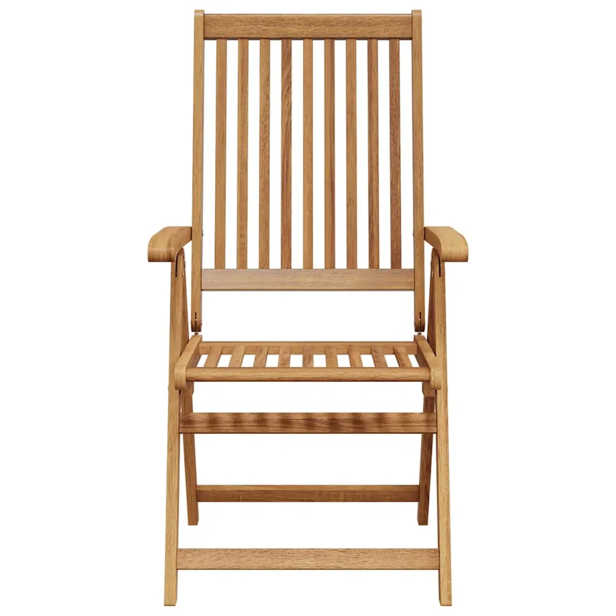 Folding garden chairs set of 8 Solid acacia wood - 6