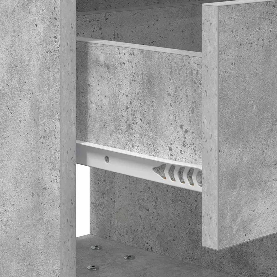 Table de chevet Gris béton 40,5 x 40 x 48 cm Bois d'ingénierie - 11
