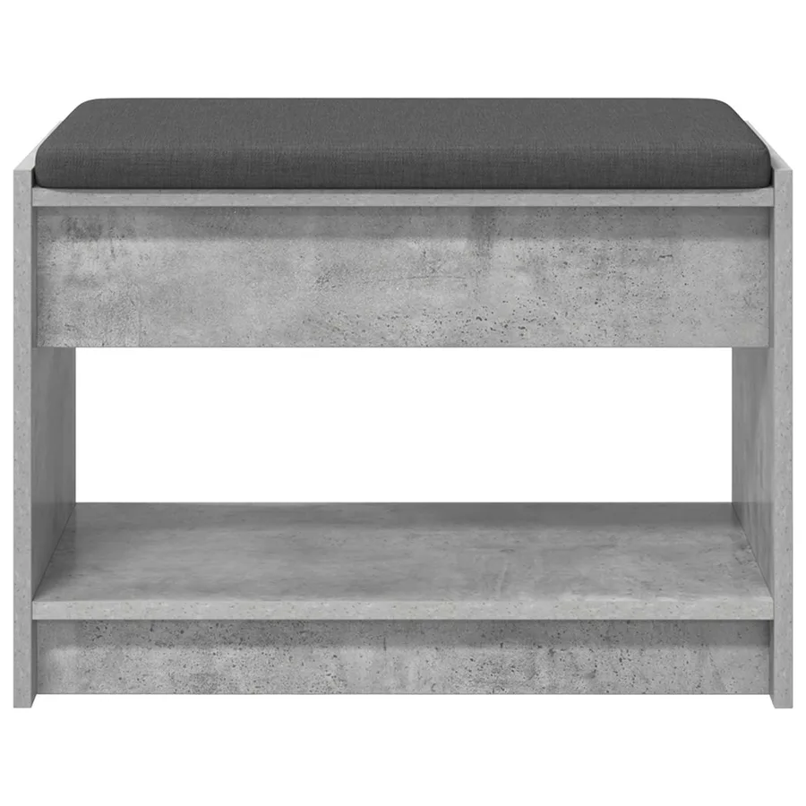 Banc d'entrée avec coussin Gris Béton 63 x 38 x 45 cm - 5