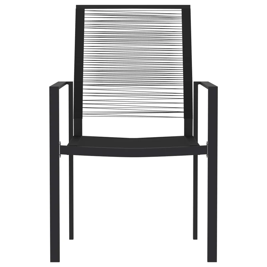 Ensemble à manger de jardin 7 pcs Noir - 4