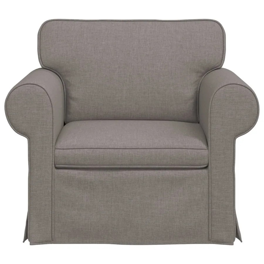 Canapé Taupe 95 x 82 x 80 cm tissu - 4