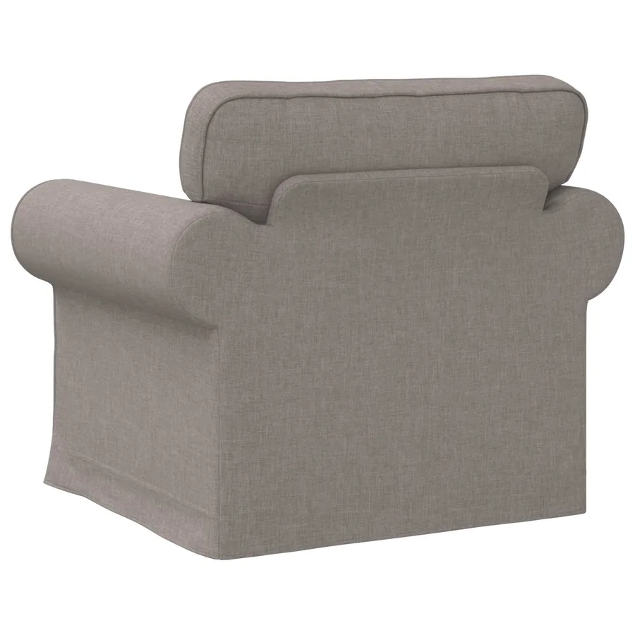 Canapé Taupe 95 x 82 x 80 cm tissu - 6